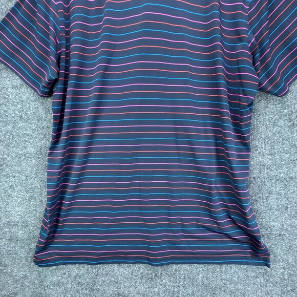 G/FORE Golf Polo Shirt Mens Extra Large Blue Performance Striped Sea Island - Picture 7 of 12